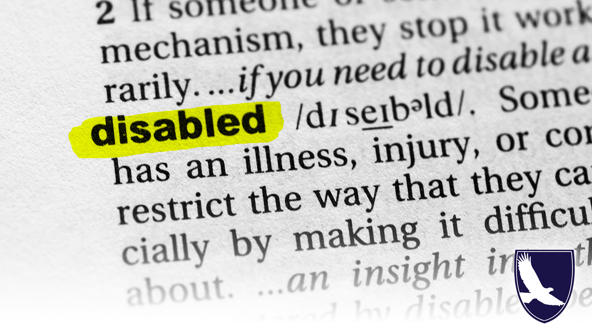 WHAT IS SOCIAL SECURITY'S DEFINITION OF BEING DISABLED